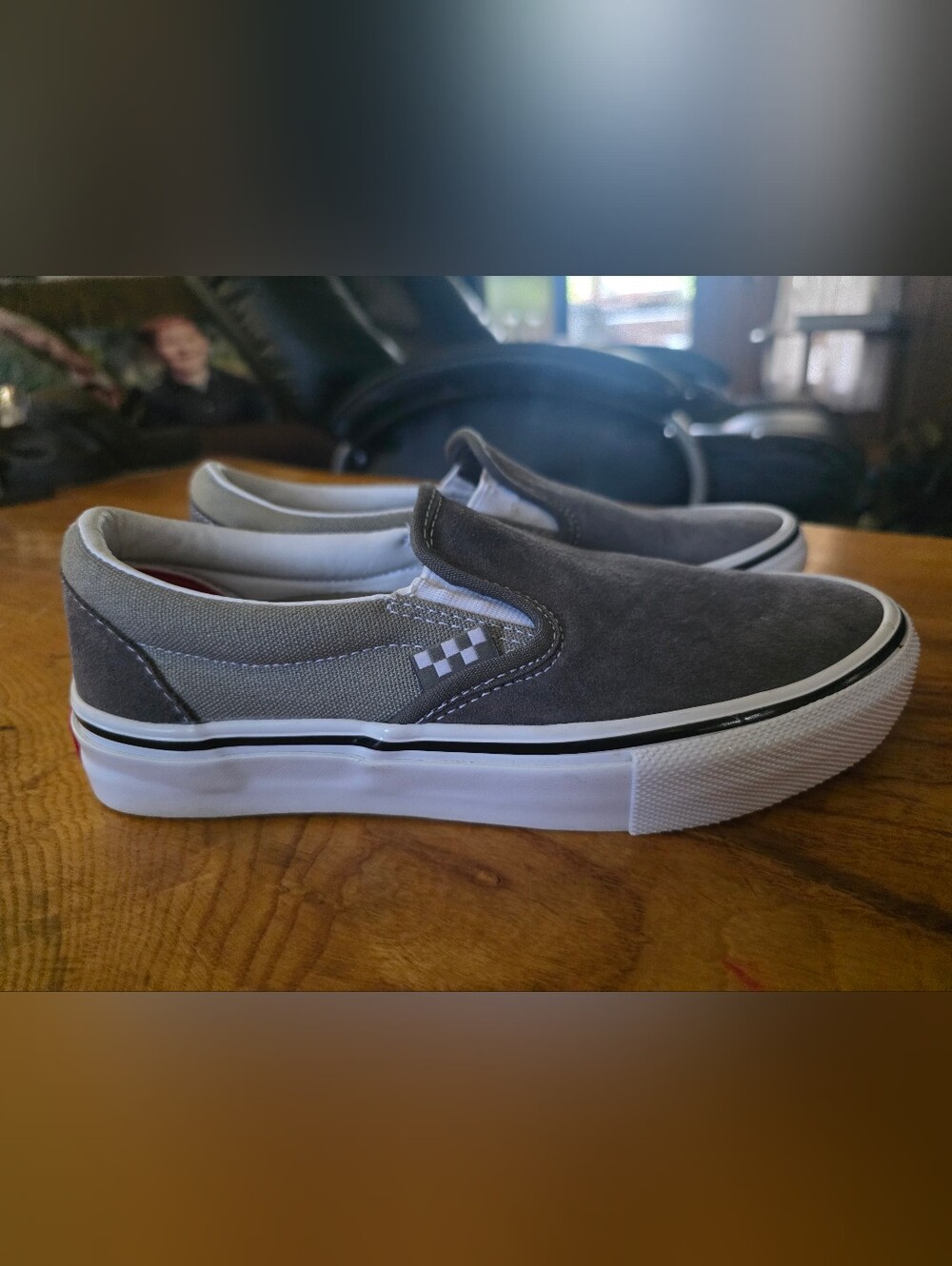 Vans Gray Slip-On Loafers